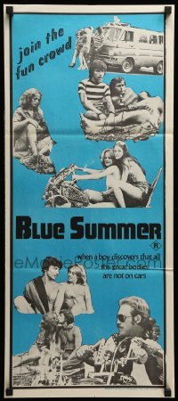 2r808 BLUE SUMMER Aust daybill '73 art of sexy hitchhikin' babes on the prowl who pay by the mile!