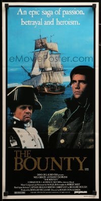 2r811 BOUNTY Aust daybill '84 Mel Gibson, Anthony Hopkins, Laurence Olivier, Mutiny on the Bounty!