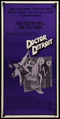 2r864 DOCTOR DETROIT Aust daybill '83 Aykroyd makes the world safe for insanity, Fran Drescher!
