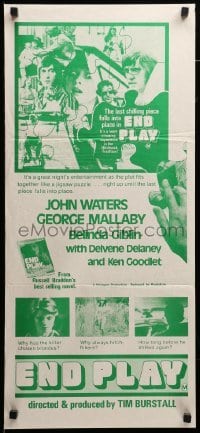 2r876 END PLAY Aust daybill '76 John Waters, George Mallaby, Belinda Giblin!
