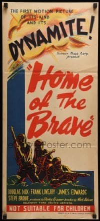 2r901 HOME OF THE BRAVE Aust daybill '49 Lloyd Bridges confronts prejudice with James Edwards!