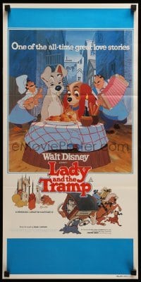 2r910 LADY & THE TRAMP Aust daybill R80 Walt Disney romantic canine dog classic cartoon!