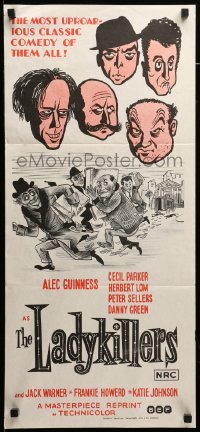 2r911 LADYKILLERS Aust daybill R72 cool art of guiding genius Alec Guinness, gangsters!