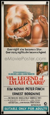 2r912 LEGEND OF LYLAH CLARE Aust daybill '68 sexiest thumb-sucking naked Kim Novak in bed!