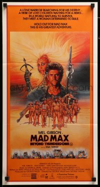2r917 MAD MAX BEYOND THUNDERDOME Aust daybill '85 art of Gibson & Tina Turner by Richard Amsel!