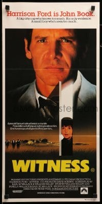 2r994 WITNESS Aust daybill '85 big city cop Harrison Ford in Amish country, Peter Weir!
