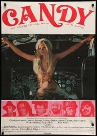 2r581 CANDY German '69 different image of very sexy Ewa Aulin near naked in airplane cockpit!