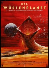 2r614 DUNE German 84 David Lynch sci-fi epic, Berkey art of desert planet & worm!