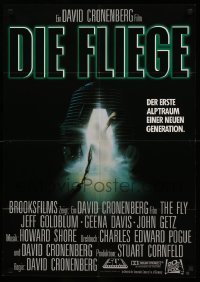 2r630 FLY German '86 David Cronenberg, Jeff Goldblum, cool sci-fi art by Mahon!