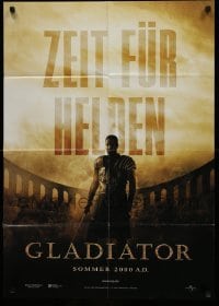 2r641 GLADIATOR German '00 a hero will rise, Russell Crowe, directed by Ridley Scott!