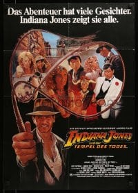 2r658 INDIANA JONES & THE TEMPLE OF DOOM German '84 different art of Harrison Ford by Reynolds!