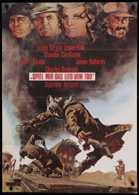 2r692 ONCE UPON A TIME IN THE WEST German R70s Leone, art of Cardinale, Fonda, Bronson & Robards!