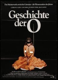 2r715 STORY OF O German '75 Histoire d'O, different image of topless chained Corinne Clery!