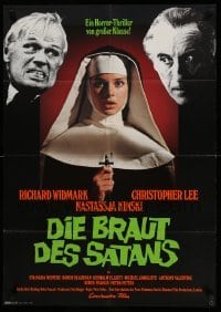 2r721 TO THE DEVIL A DAUGHTER German '76 Widmark, Lee, Nastassja Kinski, green title design!