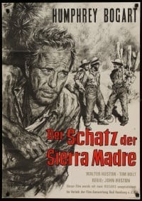 2r724 TREASURE OF THE SIERRA MADRE German R61 different art of Humphrey Bogart by Rolf Goetze!