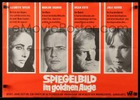 2r522 REFLECTIONS IN A GOLDEN EYE German 16x23 '67 Taylor, Brando, Keith, Harris, John Huston!