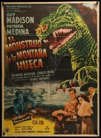 2r370 BEAST OF HOLLOW MOUNTAIN Mexican poster '57 dawn of history, dinosaur monster beyond belief!