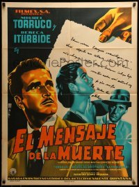 2r378 EL MENSAJE DE LA MUERTE Mexican poster '53 Torruco & Iturbide by Francisco Diaz Moffitt!
