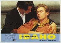 2r089 MY OWN PRIVATE IDAHO Spanish LC '92 close up of River Phoenix with Keanu Reeves!