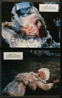 2r184 BLOB 9 French LCs '88 really wild horror image, Chuck Russell sci-fi remake!