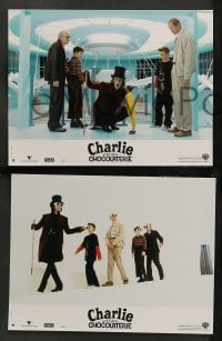 2r198 CHARLIE & THE CHOCOLATE FACTORY 8 French LCs '05 Johnny Depp as Wily Wonka, Tim Burton!