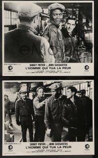 2r289 EDGE OF THE CITY 6 style A French LCs R60s Martin Ritt, John Cassavetes & Sidney Poitier!