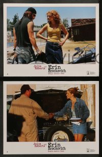 2r323 ERIN BROCKOVICH 5 French LCs '00 image of Julia Roberts holding baby, Steven Soderbergh!