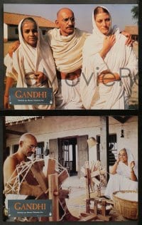 2r157 GANDHI 12 French LCs '82 Ben Kingsley as The Mahatma, directed by Richard Attenborough!