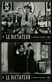 2r330 GREAT DICTATOR 4 French LCs R02 Charlie Chaplin directs and stars, wacky WWII comedy!