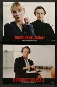 2r309 NOTES ON A SCANDAL 6 French LCs '07 cool close up images of Judi Dench, Cate Blanchett!