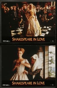 2r242 SHAKESPEARE IN LOVE 8 French LCs '98 Geoffrey Rush, Affleck & Joseph Fiennes, Madden!