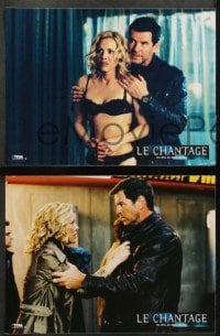 2r341 SHATTERED 4 French LCs '08 Mike Barker's Butterfly on a Wheel, Pierce Brosnan, Maria Bello!