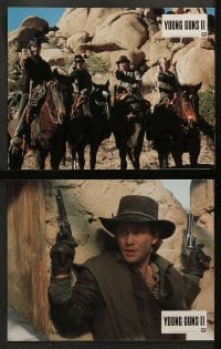 2r264 YOUNG GUNS II 7 French LCs '91 Emilio Estevez, Christian Slater & Keifer Sutherland!