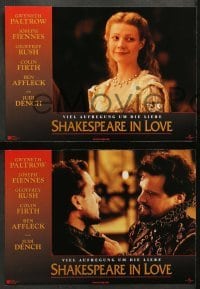 2r119 SHAKESPEARE IN LOVE 8 German LCs '99 Geoffrey Rush, Affleck & Joseph Fiennes, Madden!