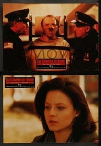 2r120 SILENCE OF THE LAMBS 8 German LCs '91 Jodie Foster, Anthony Hopkins, Ted Levine, Glenn!