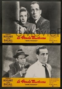 2r085 DARK PASSAGE 8 Spanish LCs R90s completely different Humphrey Bogart & sexy Lauren Bacall!