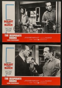 2r086 DESPERATE HOURS 8 Spanish LCs R80s Humphrey Bogart, Fredric March, William Wyler
