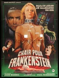2s617 ANDY WARHOL'S FRANKENSTEIN French 1p R83 Paul Morrissey, sexy different Mascii art!