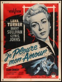 2s620 ANOTHER TIME ANOTHER PLACE French 1p '58 different Soubie art of Lana Turner & Sean Connery!