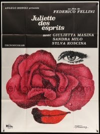 2s788 JULIET OF THE SPIRITS French 1p '65 Federico Fellini, Giulietta Masina, wonderful art!