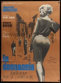 2s801 LA DONNACCIA French 1p '65 directed by Silvio Siano, sexy full-length Dominique Boschere!