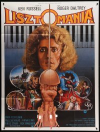 2s810 LISZTOMANIA French 1p '75 Ken Russell directed, Roger Daltrey, different art by Jean Mascii!