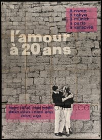 2s813 LOVE AT TWENTY style A French 1p '62 Francois Truffaut, Wajda, Ophuls, Rossellini & Ishihara!