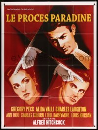 2s860 PARADINE CASE French 1p R00s Alfred Hitchcock, art of Gregory Peck, Ann Todd & Louis Jourdan!