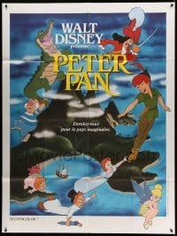 2s869 PETER PAN French 1p R80s Walt Disney animated cartoon fantasy classic, great different art!