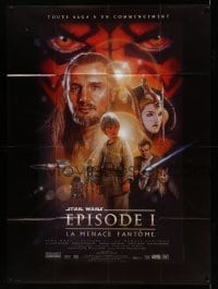2s871 PHANTOM MENACE style B French 1p '99 George Lucas, Star Wars Episode I, art by Drew Struzan!