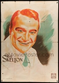 2s896 RED SKELTON French 1p '40s wonderful Cerutti art of the famous comedian!