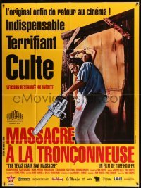 2s961 TEXAS CHAINSAW MASSACRE French 1p R14 Tobe Hooper cult classic, great Leatherface image!