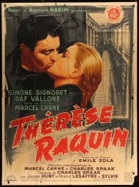 2s963 THERESE RAQUIN French 1p '53 Marcel Carne, different art of Signoret & Vallone by Gigax!