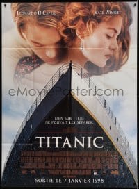 2s970 TITANIC advance French 1p '98 Leonardo DiCaprio, Kate Winslet, directed by James Cameron!